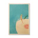 Houten Wanddecoratie Zomercocktail bij het zwembad - Rivers