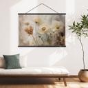 Textielposter Bloemenpracht in warme pasteltinten - Paksoylu