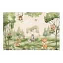 Kinderkamer Textielposter Lieve dieren in het hart van het bos - Oliver Robins