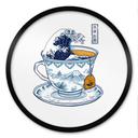 Poster Grote Golf-thee in Hokusai-stijl - Trinidad - Rond