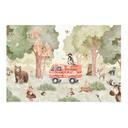 Kinderkamer Textielposter Dierenbrandweer in het bos - Oliver Robins