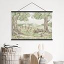 Kinderkamer Textielposter Familie Muis in het bos - Kikki Belle