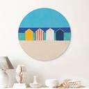 Wanddecoratie Strandhuisjes aan zee - Rivers - Alu-Dibond Rond