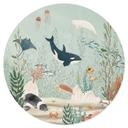 Muursticker zeedieren diep in de oceaan - Oliver Robins - Rond