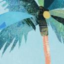 Fototapet Semesterstrand med palm - Rivers