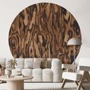 Fotobehang Ettore Walnut - Abstracte Houtnerf - Sir Edward x Grigory Gladarev - Rond