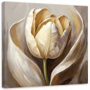 Canvasbillede, tulipanblomster som om de var håndmalede