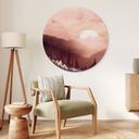 Wanddecoratie Roze Zonsondergang boven het Bos - SpaceFrog Designs - Alu-Dibond Rond