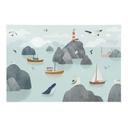 Kinderkamer Textielposter Maritiem kustmotief met vuurtoren - Oliver Robins