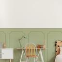 Wandpanelen Wandbekleding pistache met sierbiesoptiek