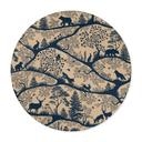 Poster Dierensilhouetten in het Noordse Bos - Oliver Robins - Rond