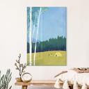 Acrylglas schilderij Kamperen aan de bosrand - Rivers