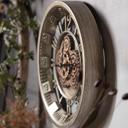 Retro Steampunk-Wanduhr mit Zahnrädern und arabischen Ziffern – Robustes Metall-Design Ø46 cm