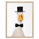Poster Gentleman Oie avec chapeau haut-de-forme - Korenkova