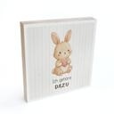 Holzbild zum Hinstellen - Hase mit Mutmachspruch 'Ich gehöre dazu'
