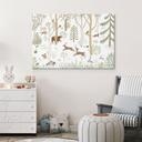 Canvas Schilderij Vrolijk Bosleven met Dieren - Oliver Robins