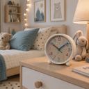 Sveglia da tavolo effetto legno con numeri colorati per bambini – 11x12x5 cm