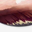 Wanddecoratie Roze Zonsondergang boven het Bos - SpaceFrog Designs - Alu-Dibond Rond