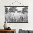 Textielposter Idyllisch plantenlandschap - Ms Tiff