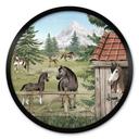 Poster Paardenwei in het Natuurpark - Oliver Robins - Rond
