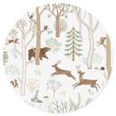 Vinilo Decorativo Alegre Vida en el Bosque con Animales - Oliver Robins - Redondo