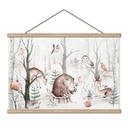 Kinderkamer Textielposter Dierenvrienden in het Bos - Kvilis