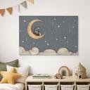 Stampa su tela Lepre e Orso sulla Luna - Oliver Robins