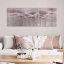 Acrylglas foto Lotusbloemen met zwaan in water in donkerroze - Ms Tiff - Panorama