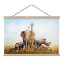 Textielposter Afrikaanse Dieren