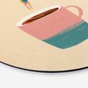 Tableau Plongeon dans le café - Rivers - Alu-Dibond Rond