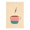 Textielposter Duik in de koffie - Rivers