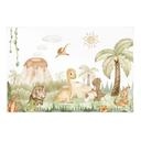 Kinderkamer Textielposter Kleine dino's op grote ontdekkingsreis - Oliver Robins