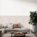 Wandpanelen Wandbekleding beige met sierbiesoptiek