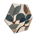 Esagono Stampa per Pareti Emil's Garden - Foglie Botaniche - Sir Edward x Grigory Gladarev - Alu-Dibond