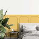 Wandpanelen Wandbekleding mosterdgeel met sierbiesoptiek