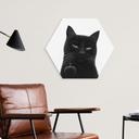 Tableaux hexagonaux Chat noir effronté - Korenkova - Alu-Dibond