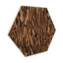 Esagono Insegna in Legno Ettore Walnut - Venatura del Legno Astratta - Sir Edward x Grigory Gladarev
