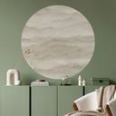 Sticker Mural Roerich Peaks - Paysage Montagneux Beige - Sir Edward x Grigory Gladarev - Rond