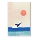 Wanddecoratie Walvis in de zee - Rivers - Alu-Dibond