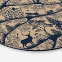 Wanddecoratie Dierensilhouetten in het Noordse Bos - Oliver Robins - Alu-Dibond - Rond