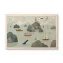 Houten Wanddecoratie Maritiem Kustmotief met Vuurtoren - Oliver Robins