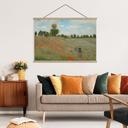 Textielposter - Veld met Klaprozen bij Argenteuil - Monet