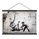 Textielposter - Kleine judoka - Banksy