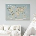 Stampa su tela Mappamondo - Il Mondo degli Animali - Oliver Robins