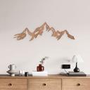 Décoration en bois « Panorama de montagne » - acajou