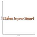 Träbokstäver Listen to your Heart - Mahogny