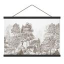 Textielposter Bos met boslandschap in beige - Ms Tiff