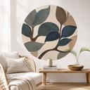 Sticker Mural Emil's Garden - Feuilles Botaniques - Sir Edward x Grigory Gladarev - Rond