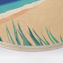 Tableau sur bois Mer Baltique et herbes des dunes - Rivers - Rond