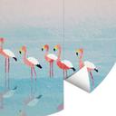 Fotomural redondo Lago de tonos pastel con flamencos - Rivers
